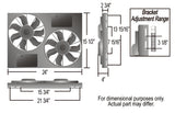 Powerpack - High Output Dual 11" Electric RAD Fan/Aluminum Shroud Kit — Gray/Black (16831)