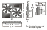 Powerpack - High Output Dual 11" Electric RAD Fan/Aluminum Shroud Kit — Gray/Black (16833)