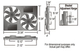 Powerpack - High Output Dual 11" Electric RAD Fan/Aluminum Shroud Kit — Gray/Black (16835)