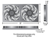 Powerpack - High Output Dual 12" Electric RAD Fan/Aluminum Shroud Kit — Gray/Black (16850)