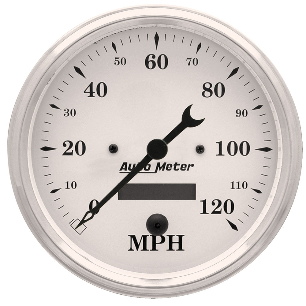 AutoMeter 5" Speedometer, 0-120 MPH, Old-Tyme White