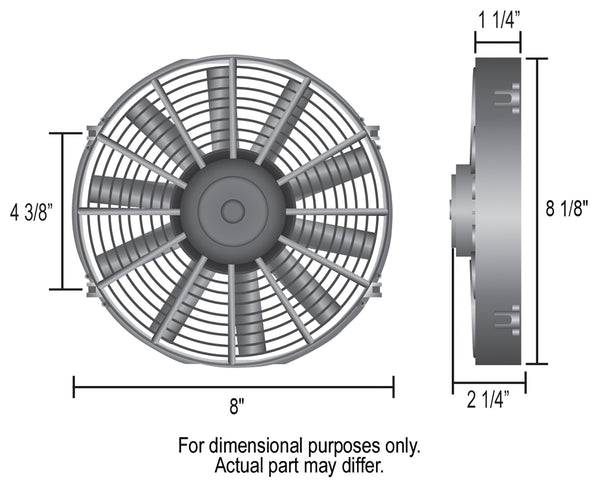 Derale 8" Dyno-Cool Straight Blade Electric Fan