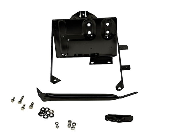 Kentrol Plateau de batterie avec bras de support 76-86 Jeep CJ - revêtement en poudre noir