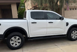 Raptor Series 6" OEM Style Running Boards Black Textured Aluminum - 1703-0377BT