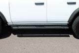 Raptor 2021+ Bronco 4Door 6 In Oem Style Slide Track Running Boards Black Textured Aluminum