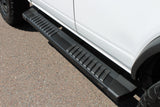 Raptor 2021+ Bronco 4Door 6 In Oem Style Slide Track Running Boards Black Textured Aluminum