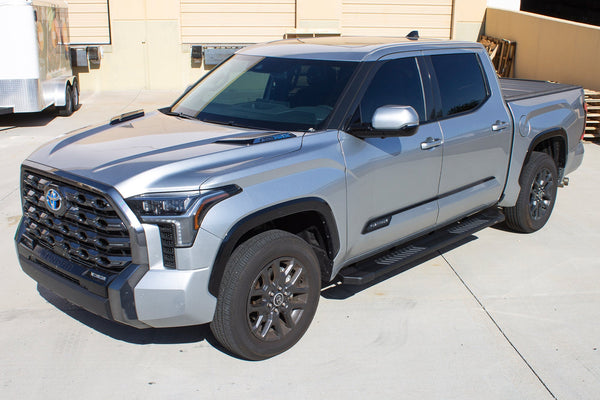 Raptor Series 6" OEM Style Running Boards Black Textured Aluminum — 2022-2026 Toyota Tundra - 1704-0142BT