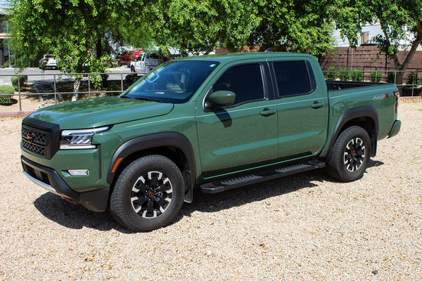 Raptor Series 6" OEM Style Running Boards Black Textured Aluminum — 2005-2026 Nissan Frontier - 1707-0589BT