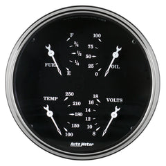 AutoMeter 5" Quad Gauge, 240-33 Ohm, Old Tyme Black