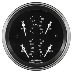 AutoMeter 3-3/8" Quad Gauge, 240-33 Ohm,Old Tyme Blk