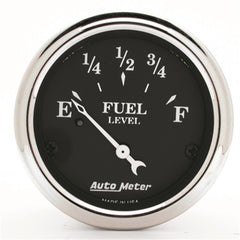 AutoMeter 2-1/16" Fuel Level, 0-90 Ohm, Old Tyme Black