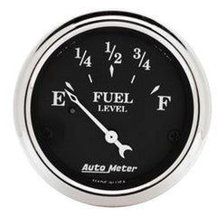 AutoMeter 2-1/16" Fuel Level, 0-30 Ohm, Old Tyme Black
