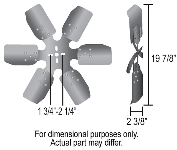 Derale 20" Standard Rotation Rigid Race Fan, Steel Blade