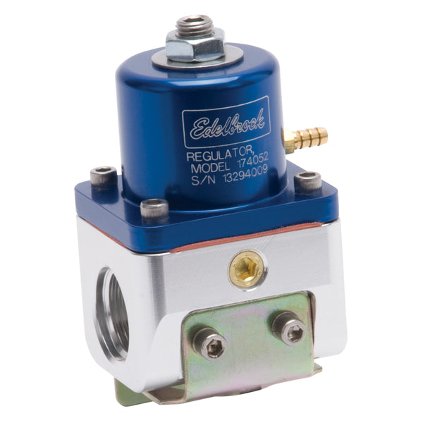 Edelbrock Régulateur de pression de carburant à dérivation réglable pour carburateur (180 GPH) - fini bleu