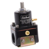 Carbureted Adjustable Bypass Fuel Pressure Regulator (180 GPH) in Black Finish