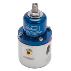 Edelbrock Carbureted Adjustable Bypass Fuel Pressure Regulator (160 GPH) in Blue Finish