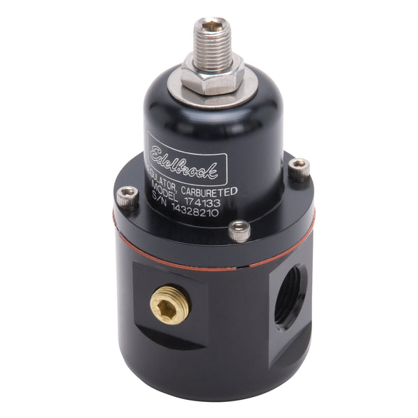 Edelbrock Carbureted Adjustable Bypass Fuel Pressure Regulator (160 GPH) in Black Finish