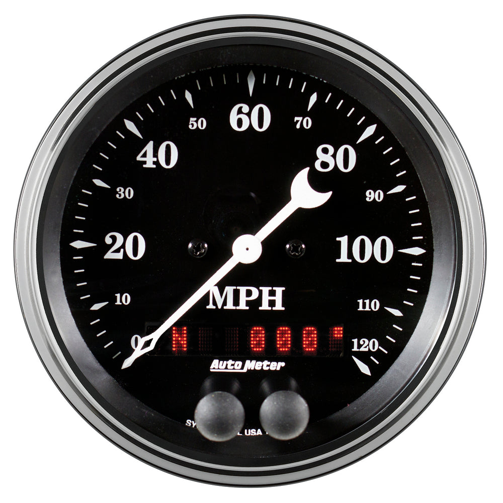 AutoMeter 3-3/8" GPS Speedometer, 0-120 MPH, Old Tyme Black