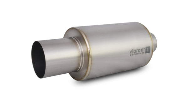 Vibrant Performance - 17561 - Muffler with Straight Cut Natural Tip, 2.50 in. Inlet