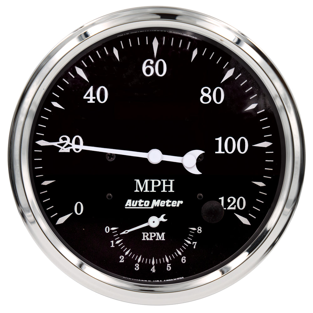 AutoMeter 5" Tachometer/Speedometer Combo, 8K RPM/120 MPH, Old Tyme Black