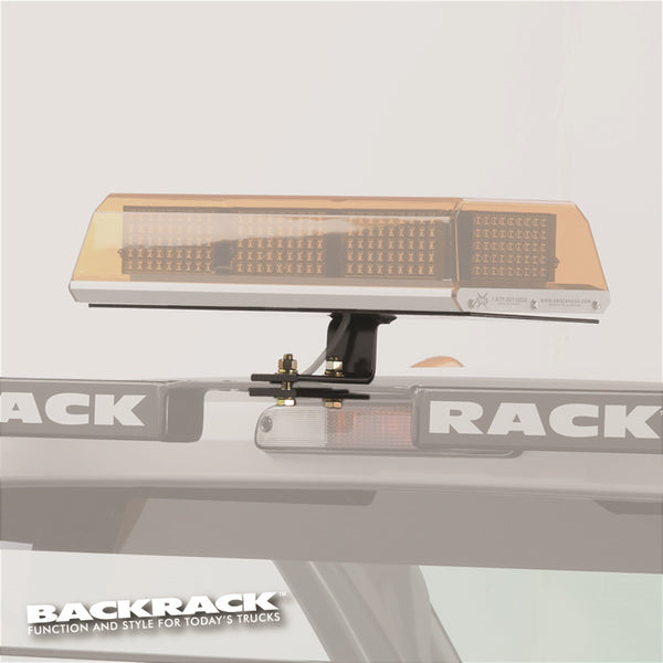 BackRack Headache Rack Light Bracket 16 in x 7 in Base Center Mount - Black (BK91002REC)