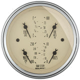 3-3/8" QUAD GAUGE, 100 PSI/100-250 F/8-18V/240-33 Ohm, ANTIQUE BEIGE
