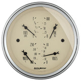 3-3/8" QUAD GAUGE, 100 PSI/100-250 F/8-18V/0-90 Ohm, ANTIQUE BEIGE