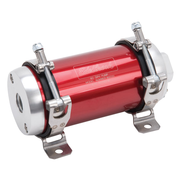 Edelbrock Quiet-Floâ„¢ EFI In-Line Red Electric Fuel Pump - 80 GPH