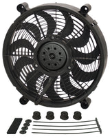 14" High Output Single RAD Pusher/Puller Fan with Standard Mount Kit — Black (18214)