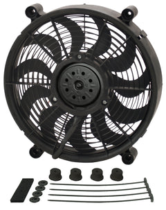 Derale 14" High Output Single RAD Pusher/Puller Fan with Standard Mount Kit — Black (18214)