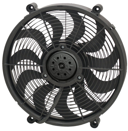 17" High Output Single RAD Pusher/Puller Fan with Standard Mount Kit — Black (18217)
