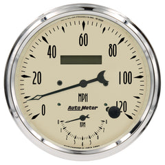 AutoMeter 5" Tachometer/Speedometer Combo, 8K RPM/120 MPH, Antique Beige