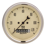 3-3/8" SPEEDOMETER, 0-120 MPH, ANTIQUE BEIGE — Polished (1879)