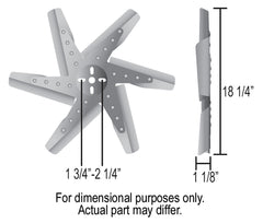 Derale 18" High Performance Stainless Steel Reverse Rotation Flex Fan, Black Hub