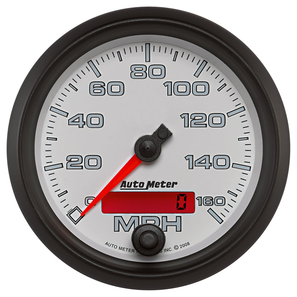 AutoMeter 3-3/8" Speedometer, 0-160 MPH, White, Pro-Cycle (19589)