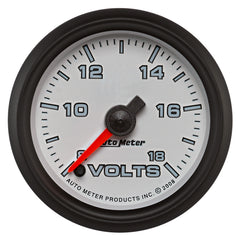 AutoMeter 2-1/16" Voltmeter, 8-18V, White, Pro-Cycle — 8" (19592)