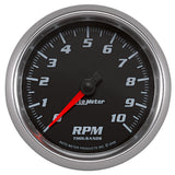 3-3/8" TACHOMETER, 0-10,000 RPM, BLACK, PRO-CYCLE