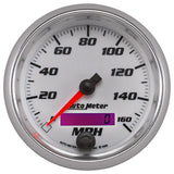 3-3/8" SPEEDOMETER, 0-160 MPH, WHITE, PRO-CYCLE (19789)