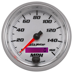 AutoMeter 3-3/8" Speedometer, 0-160 MPH, White, Pro-Cycle (19789)