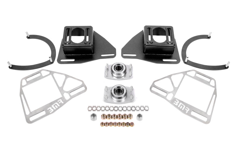 BMR Suspension Plaques de chasse/carrossage avec plaques de verrouillage 82-92 Chevy Camaro - noir martelé
