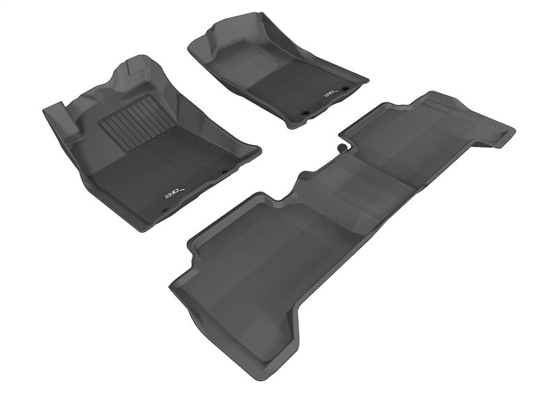3D MAXpider Ensemble complet Kagu 12-15 Toyota Tacoma Double Cab - noir