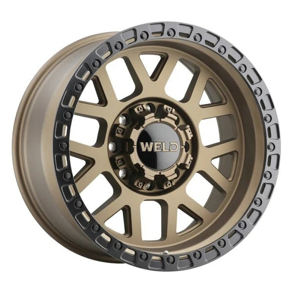 Weld Off-Road W115 20X10 Cinch8x170 ET -18 BS 4.75 alésage 125.1 - bronze satiné / anneau noir satiné