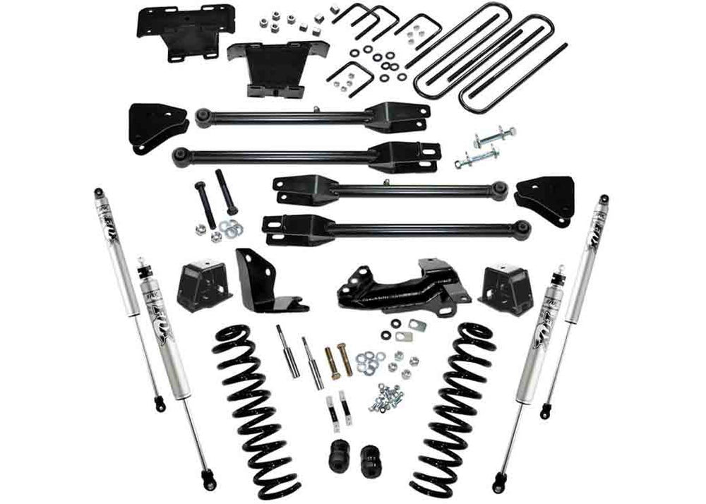 Superlift 4" Lift Kit — FOX 2.0 Shocks, 4-Link — 2005-2007 Ford F-250 Super Duty 4WD Diesel (K230F)
