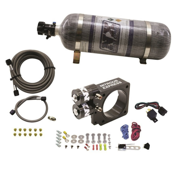 Nitrous Express Ensemble de plaque d'oxyde nitreux 86-93 Ford Mustang GT 5.0L (à tiges-poussoirs) avec bouteille 12lb