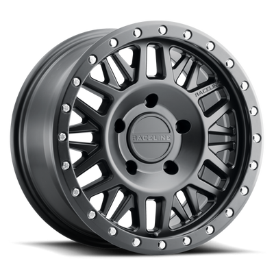 Raceline Roue 951B Ryno 18x9 po / 8x170 / déport 18mm / alésage 130.81mm - noir satiné