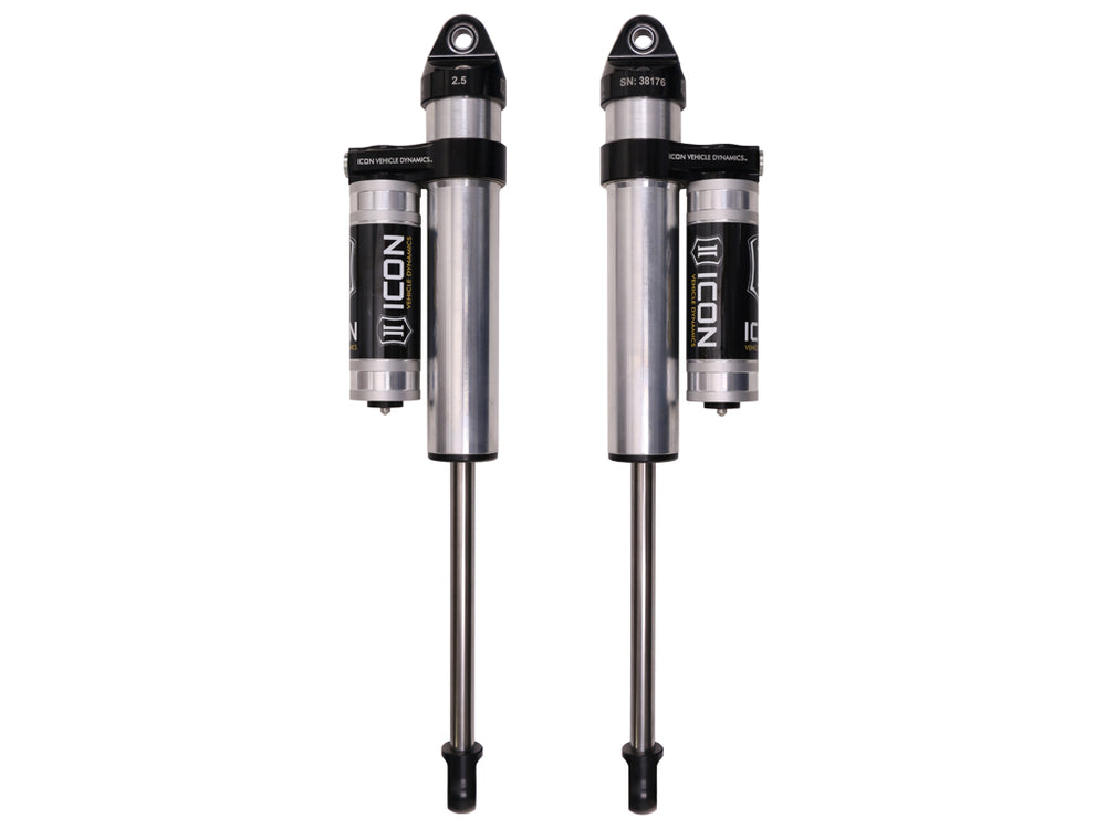 ICON 2004-2008 Ford F-150 2WD, 0-3” Lift, Rear, V.S. 2.5 Aluminum Series Shock Absorbers, Piggyback Reservoir, Pair (97710P)