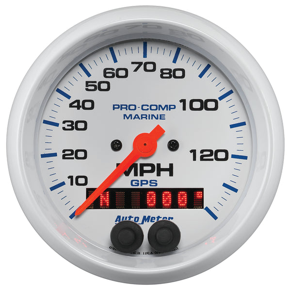 AutoMeter 3-3/8" GPS Speedometer, 0-140 MPH, Marine White