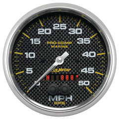 AutoMeter Gauge, Speedometer, 5", 50MPH, GPS, Marine Carbon Fiber