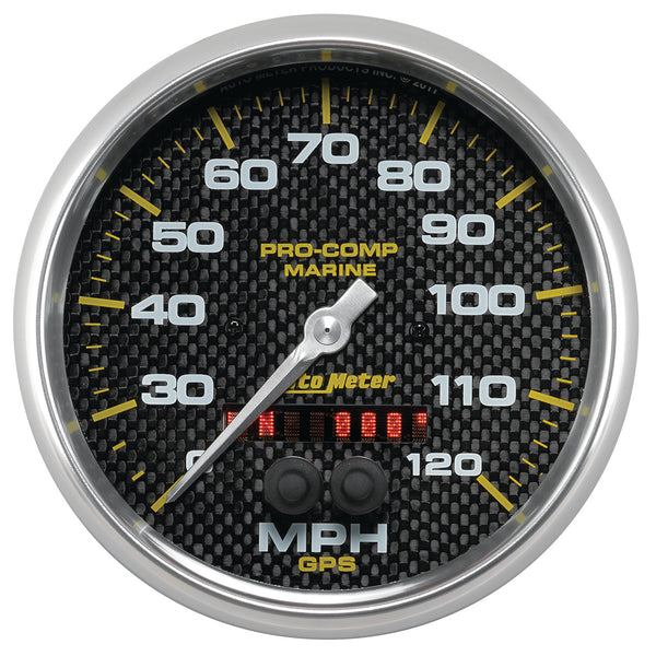 AutoMeter Gauge, Speedometer, 5", 120MPH, GPS, Marine Carbon Fiber