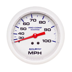 AutoMeter 3-3/8" Mechanical Speedometer, 0-100 MPH, Marine White